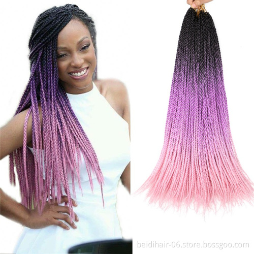 30roots 24inch Thin Senegal Braids Crochet Hair Pre-twisted Braids Senegalese Twists Ombre Colors